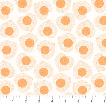 Leaf - Orange - Splendor Collection by Pippa Shaw - Figo Fabrics