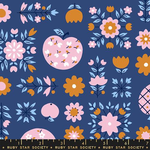 Calico Apples Bluebell RS3054 13  - Lil Collection by Kimberly Kight - Ruby Star Society - Moda Fabrics