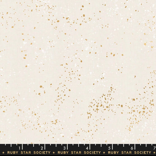 Speckled Metallic White Gold - Ruby Star Society - 100% Cotton