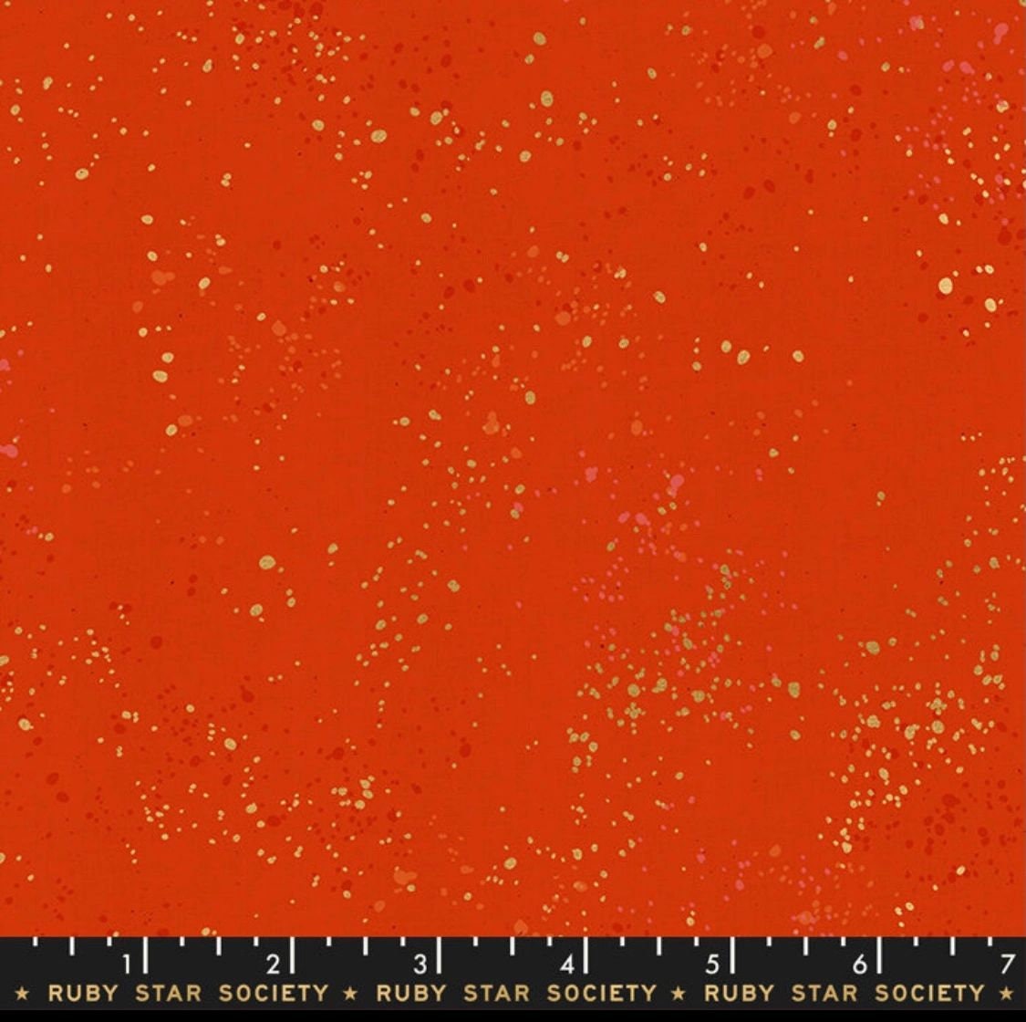 Speckled Metallic Warm Red - Ruby Star Society - 100% Cotton