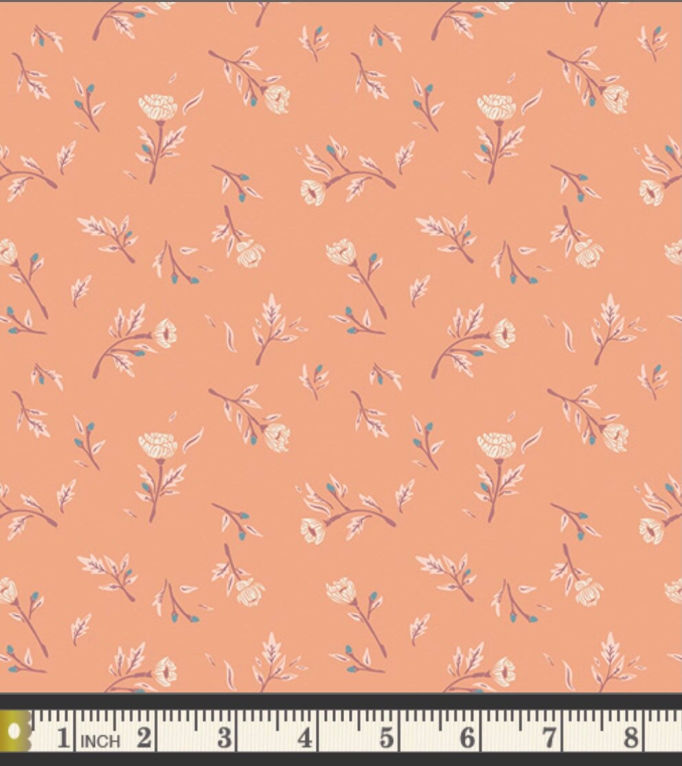 Miss Ditzys Peach Cobbler - Little Clementine Collection - Art Gallery Fabrics - 100% Cotton