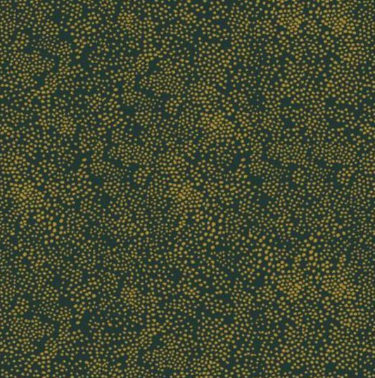 Menagerie Champagne in (Very Dark) Evergreen Metallic - Holiday Classics Collection - Rifle Paper Co - 100% Cotton