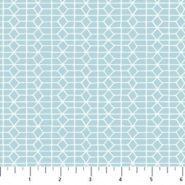 Hexies in Blue - Hand Stitched Collection by Karen Lewis - Figo Fabrics - 100% Cotton