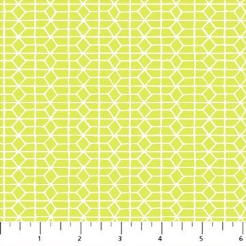 Hexies in Chartreuse - Hand Stitched Collection by Karen Lewis - Figo Fabrics - 100% Cotton