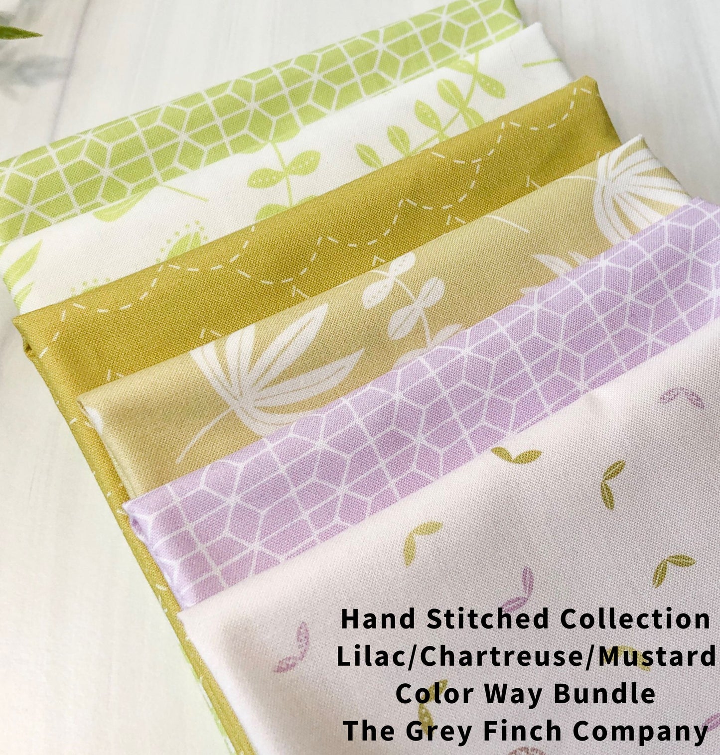 Hand Stitched Collection Bundles - 3 Color away Option Mini Bundles - Figo Fabrics - 100% Cotton