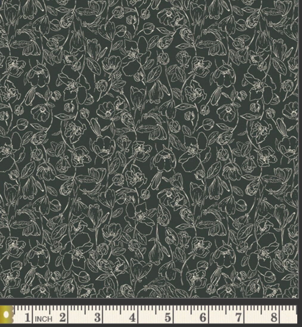 Crocus Raven by Bonnie Christine - Wild Forgotten Collection - Art Gallery Fabrics - 100% Cotton