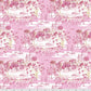 Toile Landscape - Pink - Ladybird Collection by Dena Designs - Free Spirit Fabrics - 100% Cotton