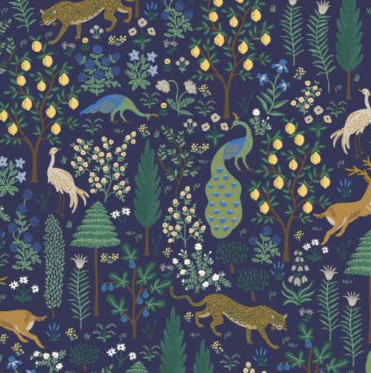 Menagerie - Navy - Camont Collection - Rifle Paper Co - 100% Cotton