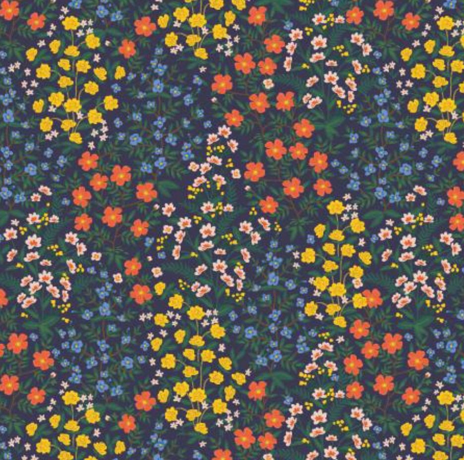 Wildwood Garden - Navy - Camont Collection - Rifle Paper Co - 100% Cotton