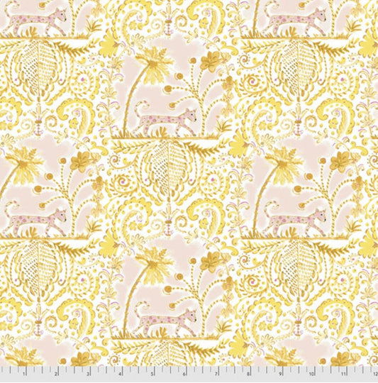 Tiger Medallion - Gold - Ladybird Collection by Dena Designs - Free Spirit Fabrics - 100% Cotton