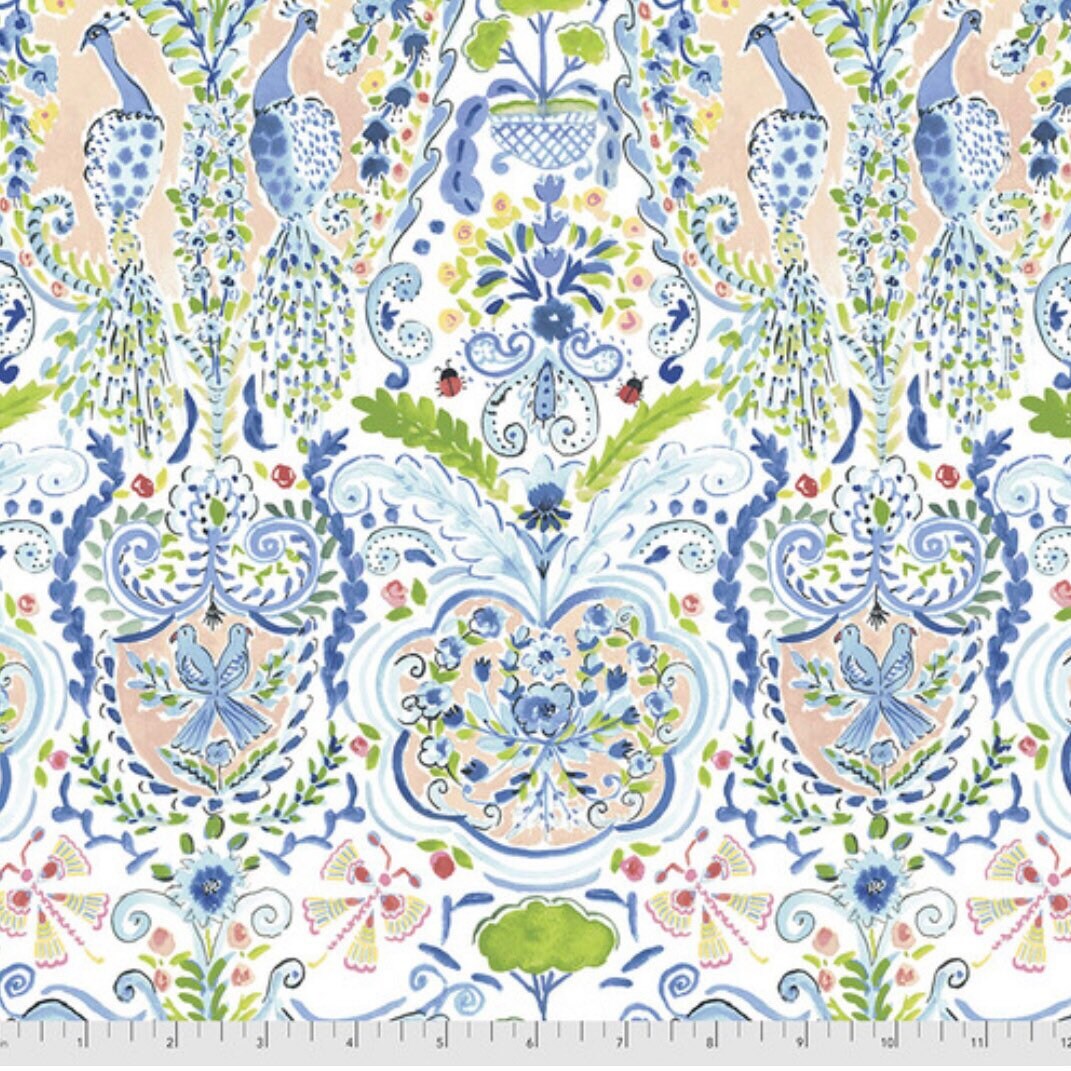 Peacock - Multi - Ladybird Collection by Dena Designs - Free Spirit Fabrics - 100% Cotton