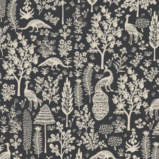 Menagerie Silhouette - Black - Camont Collection - Rifle Paper Co - 100% Cotton