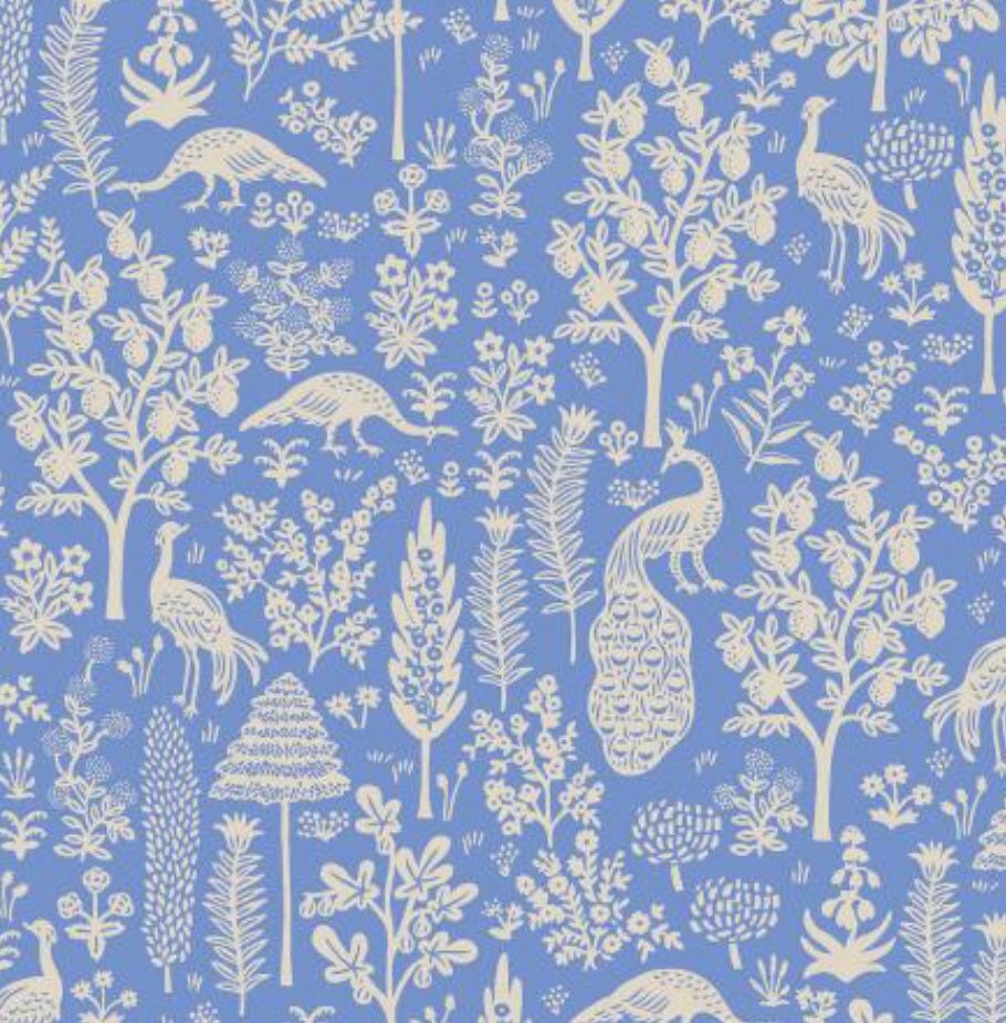 Menagerie Silhouette - Blue - Camont Collection - Rifle Paper Co - 100% Cotton