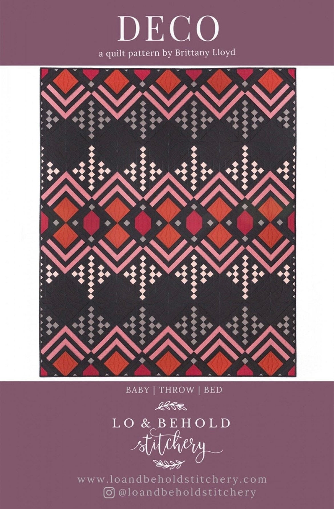 Deco Quilt Pattern by Brittany Lloyd for Lo & Behold Sitchery (paper copy)
