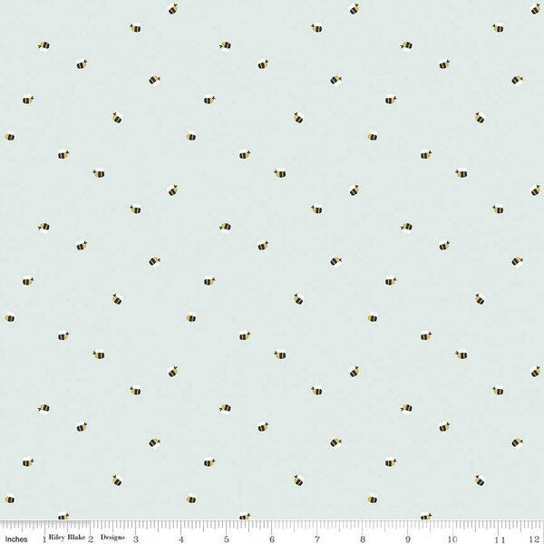 Daybreak Bees Mist by Cotton + Joy Collection - Daybreak Collection - Riley Blake - 100% Cotton