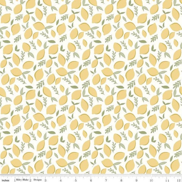 Daybreak Lemons Cream by Cotton + Joy - Daybreak Collection - Riley Blake - 100% Cotton