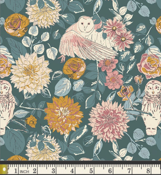 Owl Things Floral by Sharon Holland - Willow Collection - Art Gallery Fabrics - 100% Cotton