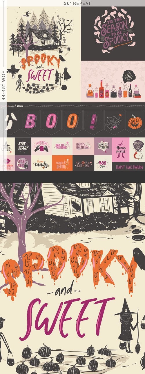 Spooky Season Panel - Sweet n Spookier Collection - Art Gallery Fabrics - 100% Cotton