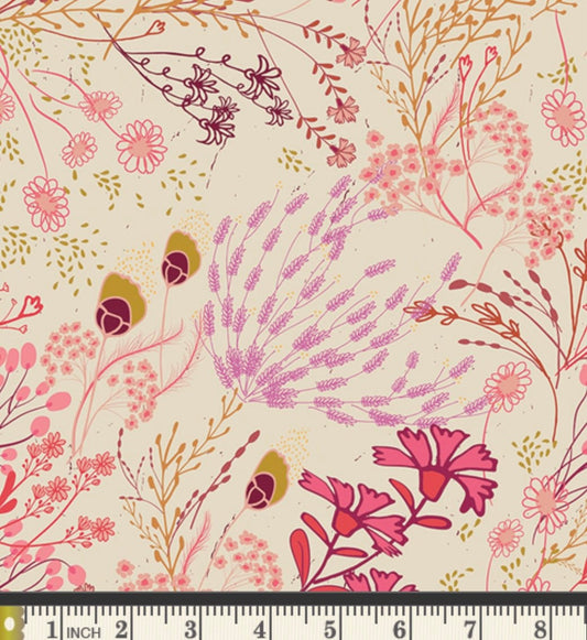 Meadow One - The Season of Tribute - La Vie en Rose by Pat Bravo - Art Gallery Fabrics - 100% Cotton