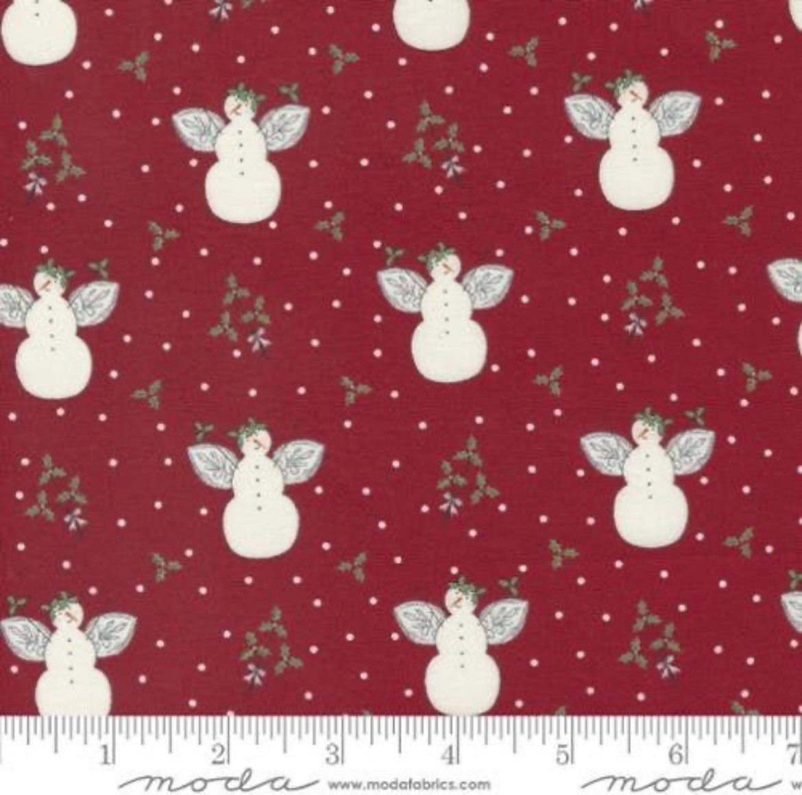I Believe in Angels 3000-12 Cardinal by Bunny Hill Designs - Moda - 100% Cotton