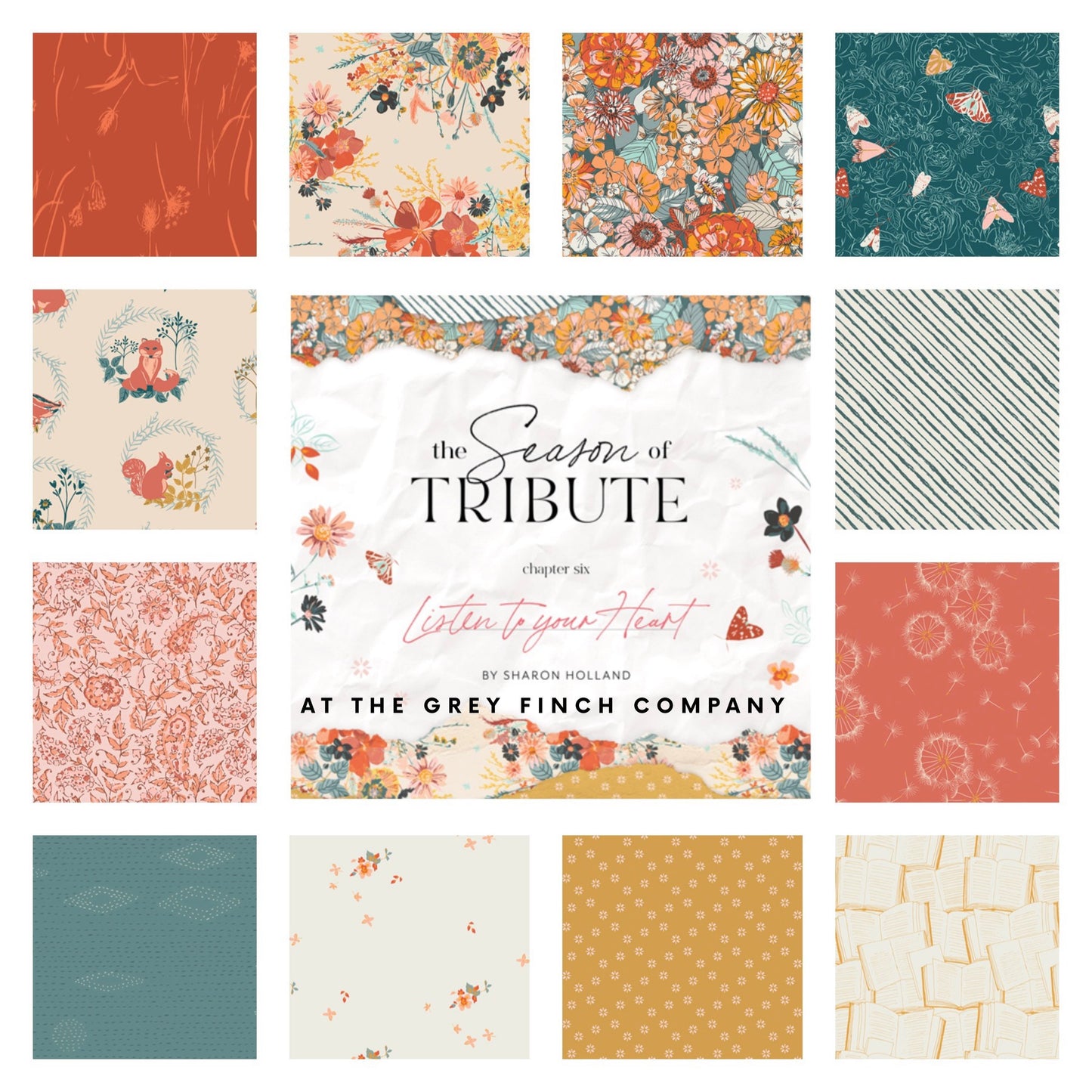 The Season of Tribute - Listen to Your Heart Collection Bundle by Sharon Holland - 12 pieces - Art Gallery Fabrics - 100% Cotton
