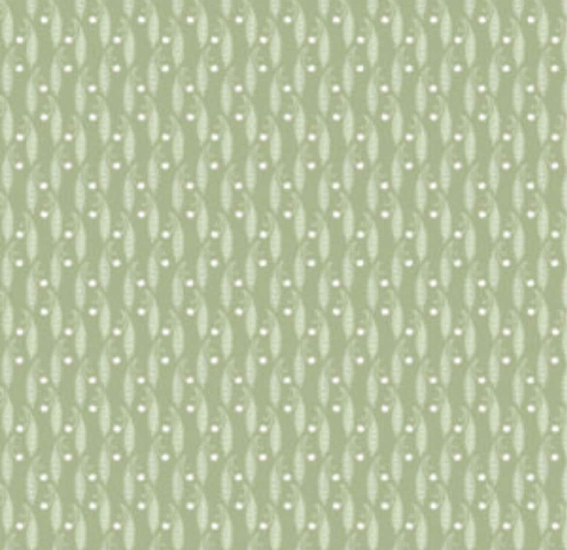 Sweet Pea Green - Songbird Serenade Collection by Sheri McCulley - Poppie Cotton - 100% Cotton