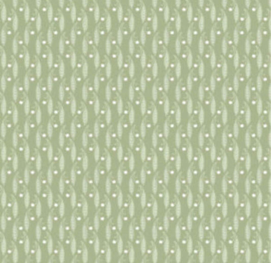 Sweet Pea Green - Songbird Serenade Collection by Sheri McCulley - Poppie Cotton - 100% Cotton