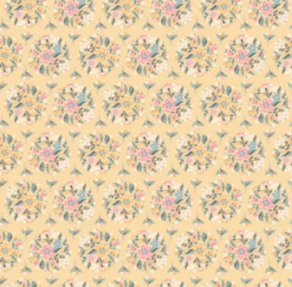 Bridal Bouquet Yellow - Songbird Serenade Collection by Sheri McCulley - Poppie Cotton - 100% Cotton