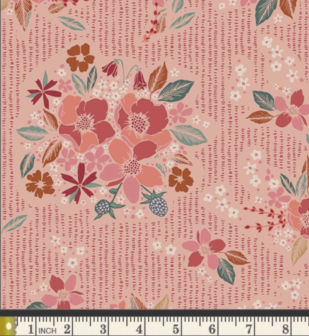 Floral Keepsakes Soft by Maureen Cracknell - Woodland Keeper Collection - Art Gallery Fabrics - 100% Cotton