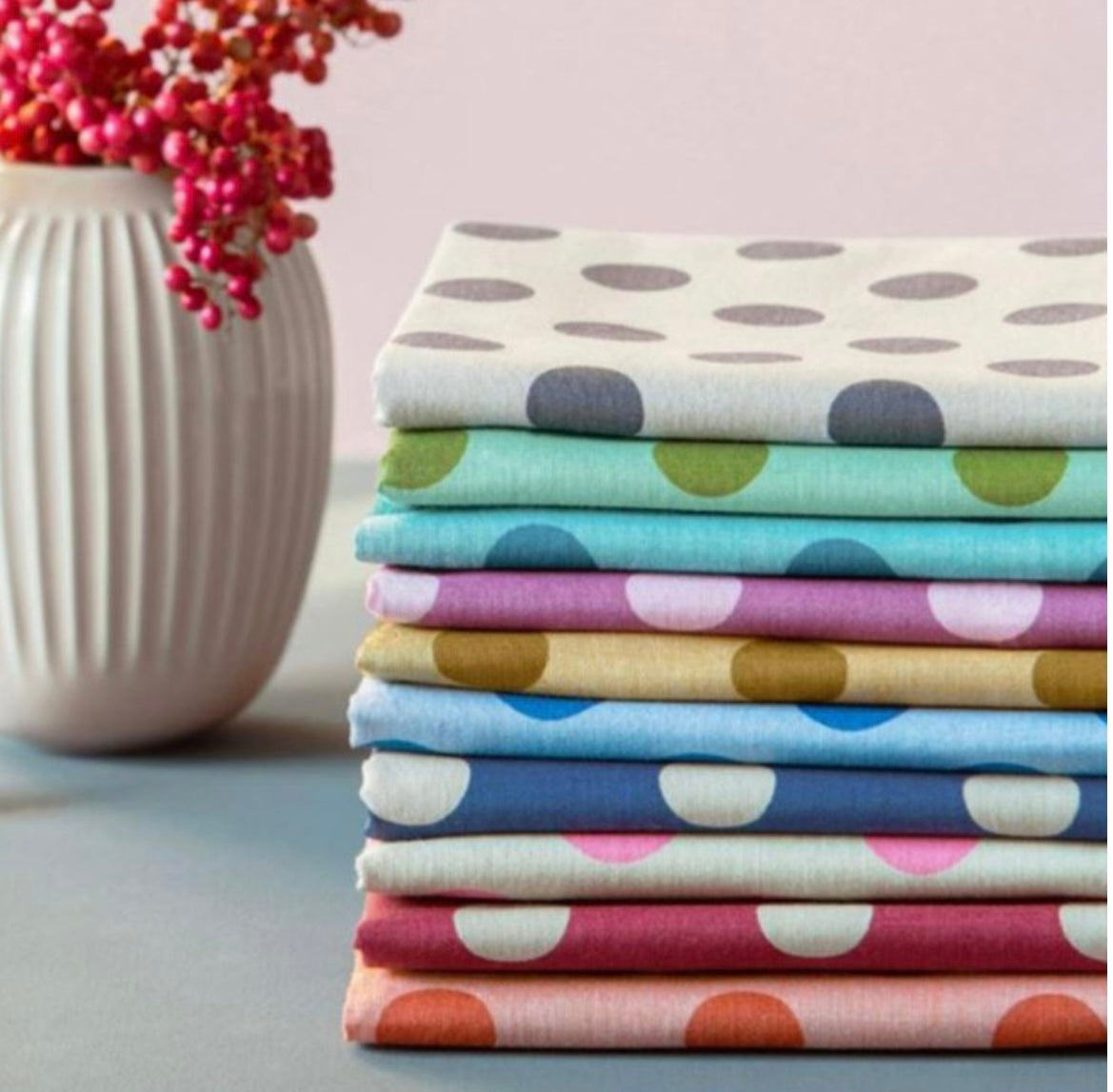 Tilda Chambray Dots - Denim - TIL160057-V11  - Tilda Fabrics