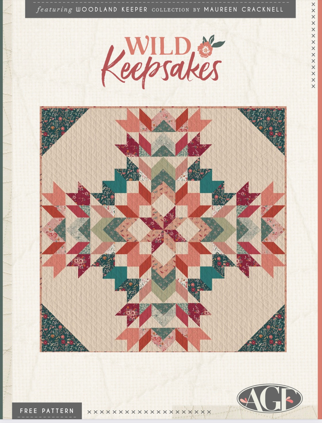Wild Keepsakes Quilt Kit - Pattern by AGF Studio