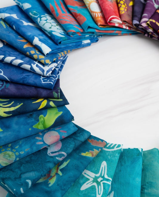 Beachy Batiks Collection Bundle - 36 pieces - Moda Fabrics