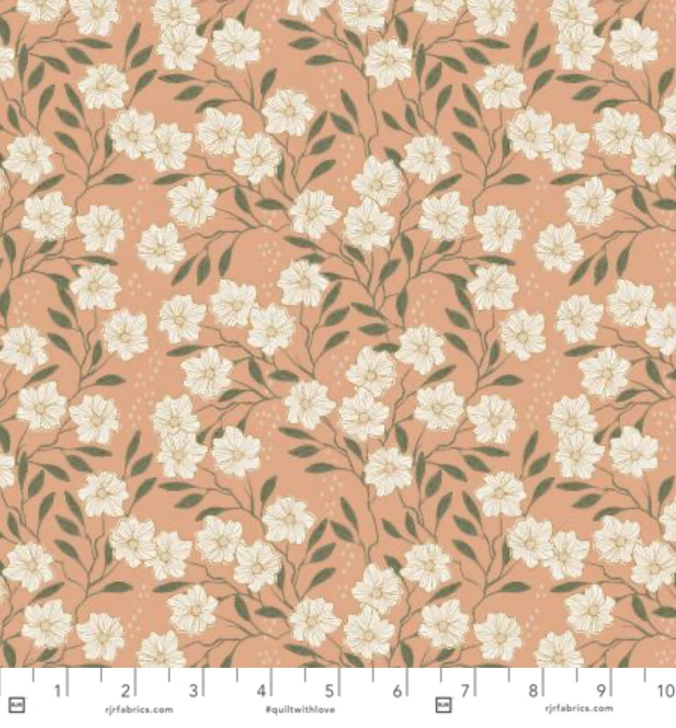 Get Out And Explore - Wild Vines - Peach Fabric - Cotton + Steel
