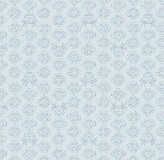 Concealed Crab Sky Blue by  Cassandra Connolly - Sound of the Sea Collection - Lewis and Irene Fabrics