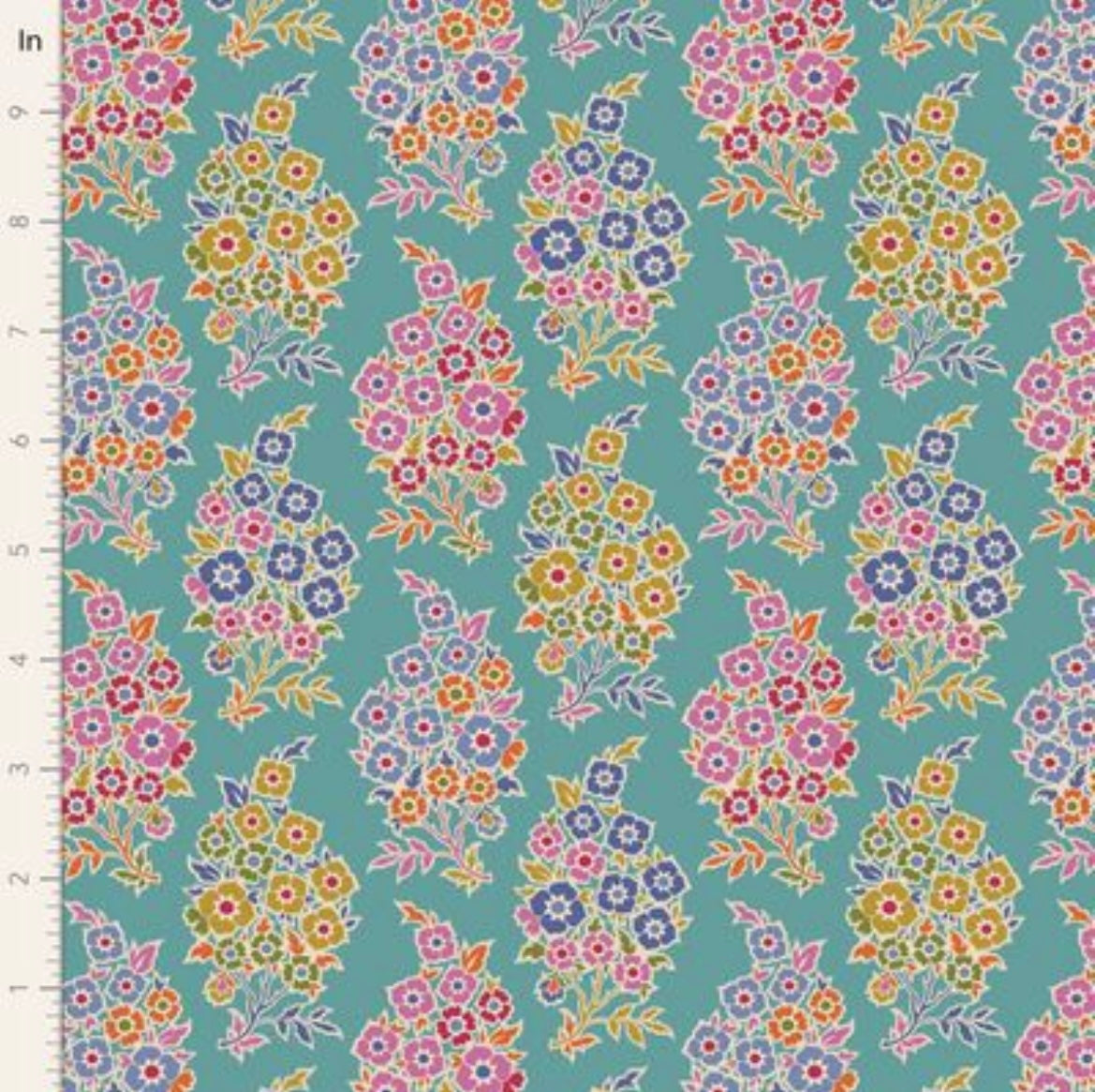 Willy Nilly Teal - Pie in the Sky Collection - Tilda Fabrics