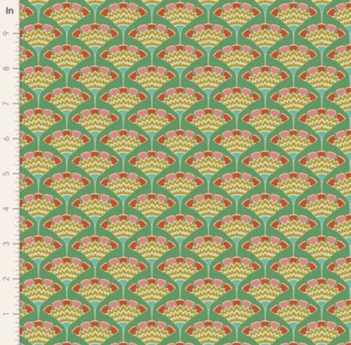 Tasselflower Green - Pie in the Sky Collection - Tilda Fabrics